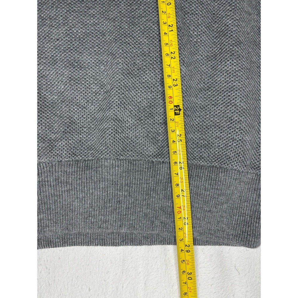 PETER MILLAR Dover Pocketed Quarter-Zip  Pullover Sweater Gale Medium‎ NWT $250. - Picture 6 of 7